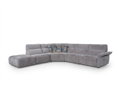 Stylish Grey Corner Sofa L-Shaped Living Room Designer Couch Luxury Sofas
