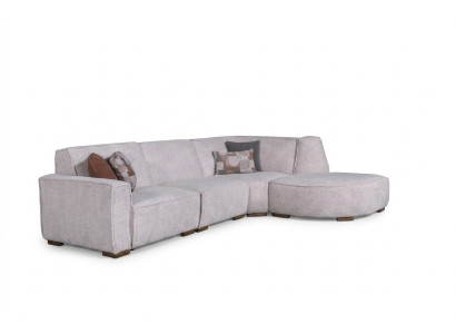 Exclusive white corner sofa L-shape living room designer couch modern furniture
