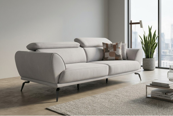 White living room 3-seater designer luxury couch modern seating furniture new