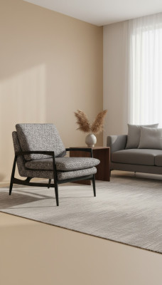 Gray textile armchair living room armchair modern single-seater new