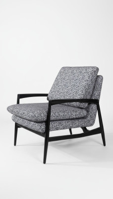 Gray textile armchair living room armchair modern single-seater new