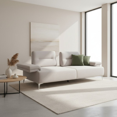Light beige sofa designer 3-seater living room noble couches modern sofas