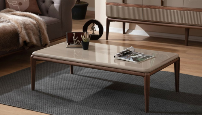 Brown wood coffee table living room designer furniture luxury stylish tables