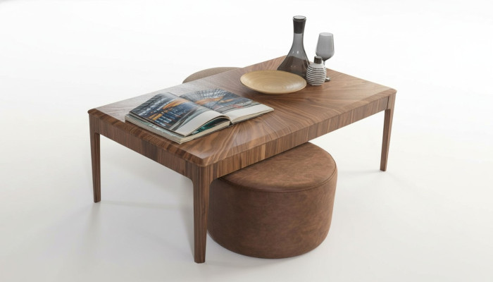 Stylish Coffee Table Brown Rectangular Living Room Wooden Coffee Table