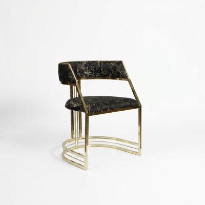 Black stainless steel chair, modern dining room furniture upholstered chair, chairs