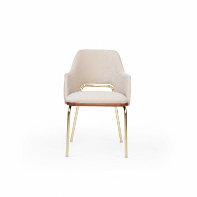 Beige stainless steel chair metal frame dining room single luxury chairs new