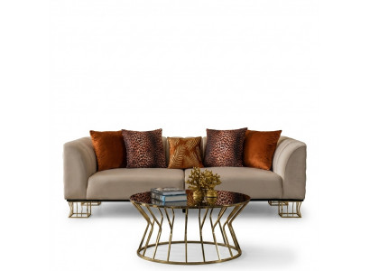 3-seater cushion exclusive beige living room luxury couches