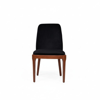 Black-Brown Upholstered Chair Designer Dining Room Furniture Single-Seater Chair
