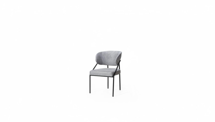 Gray upholstered dining room chair designer chairs metal frame luxury furniture