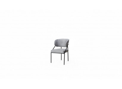 Gray upholstered dining room chair designer chairs metal frame luxury furniture