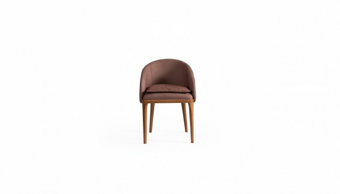Exclusive Brown Dining Chair Designer Single-Seater Wooden Frame Chairs
