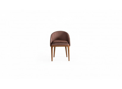 Exclusive Brown Dining Chair Designer Single-Seater Wooden Frame Chairs
