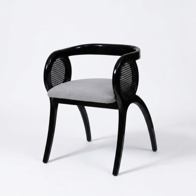 Gray-Black Designer Chair Luxurious Single-Seater Dining Chairs