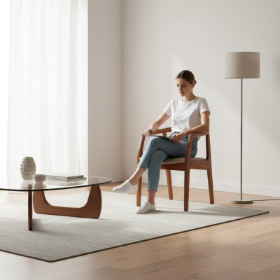 Dining chairs with brown wooden frame, armchairs, single-seat luxury chairs.