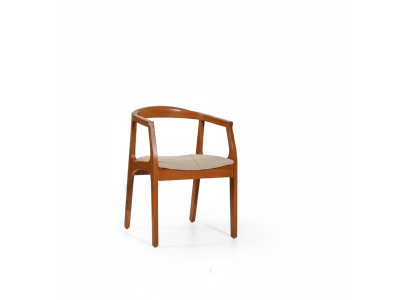 Dining chairs with brown wooden frame, armchairs, single-seat luxury chairs.