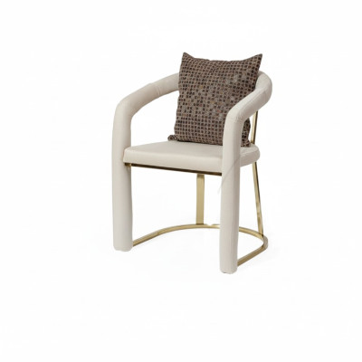 Beige designer chair luxury wooden frame designer dining wood chairs