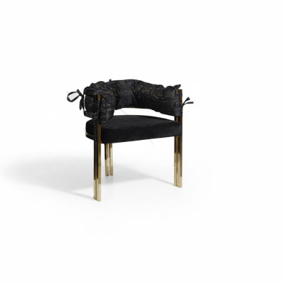 Black metal chair designer dining chairs luxury stainless steel chairs
