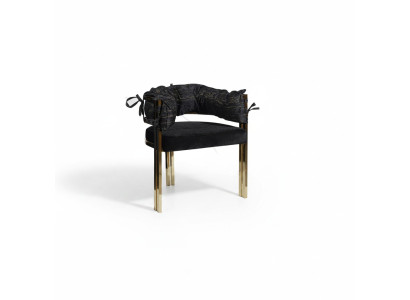 Black metal chair designer dining chairs luxury stainless steel chairs