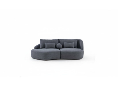 Stylish Gray Three-Seater Living Room Sofa Modern Couches