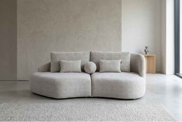 Modern light gray 3-seater living room luxury couches sofas