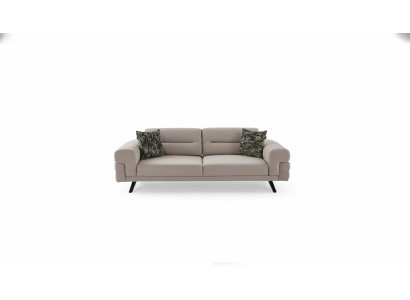 Light beige 3-seater living room sofa luxurious upholstered couches
