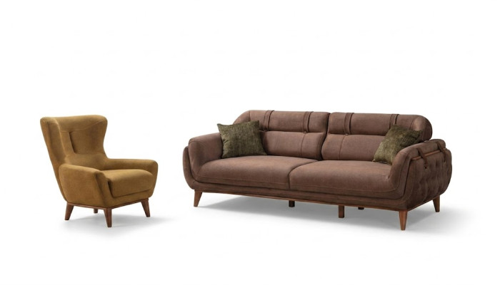 Stylish living room upholstered suite designer sofa set 3+1 set