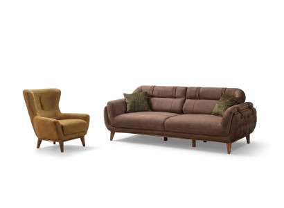 Stylish living room upholstered suite designer sofa set 3+1 set