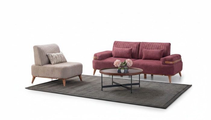 Two-tone living room sofa set designer furniture 3-seater elegant armchair