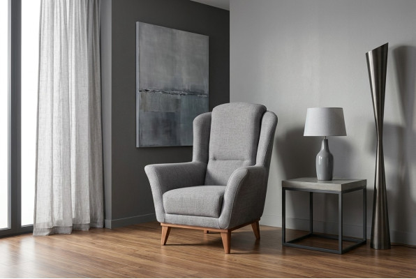Armchair Single-Seater Designer Living Room Upholstered Armchair Fabric 1-Seater