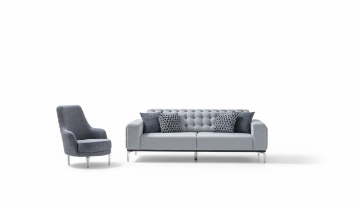 Exclusive living room set of 2-piece sofa set, 3-seater and armchair, new