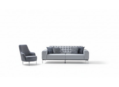Exclusive living room set of 2-piece sofa set, 3-seater and armchair, new