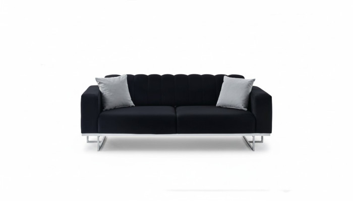 Black luxury 3-seater modern living room 3-seater upholstered couches new