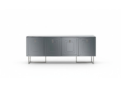 Gray living room sideboard luxury wood furniture 4-door designer sideboard