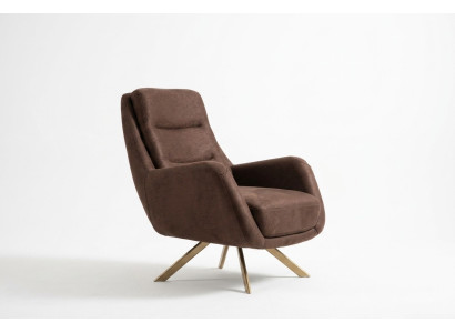 Brown velour armchair modern armchair living room textile furniture
