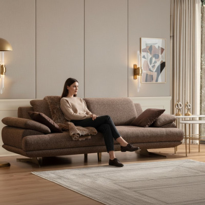 Stylish three-seater living room sofa luxury 3-seater exclusive couch