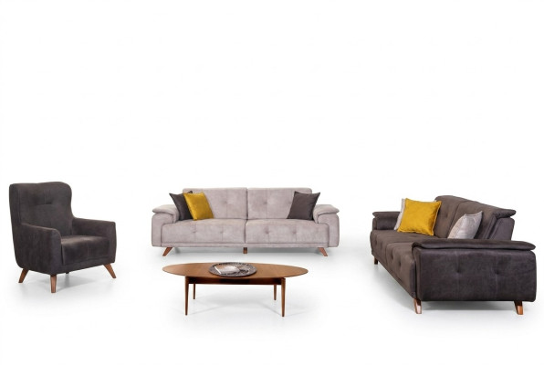 Living room furniture stylish three-seater 3-piece upholstered suite