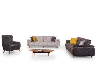 Living room furniture stylish three-seater 3-piece upholstered suite