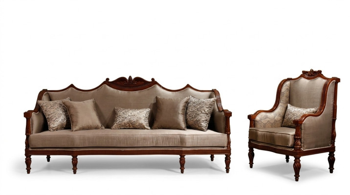 Classic Living Room Upholstery Set 3+1 Seater Designer 2-piece Set New