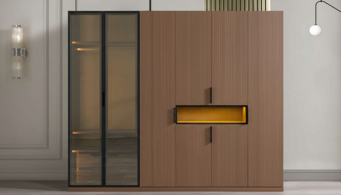 High-quality wardrobe exclusive bedroom furniture LED cabinets