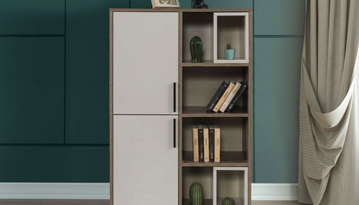 Modern white bookshelf children's room furniture designer wooden cabinets