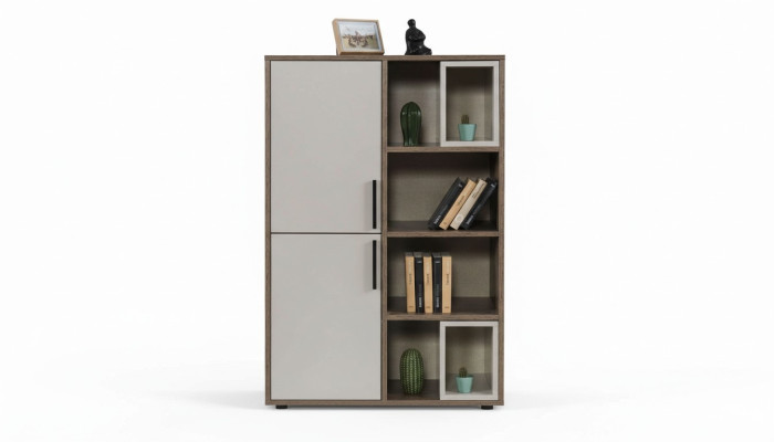 Modern white bookshelf children's room furniture designer wooden cabinets