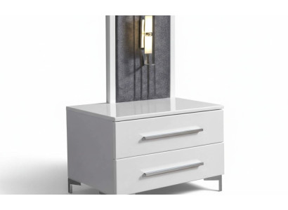 White wooden nightstands designer exclusive bedside table bedroom furniture