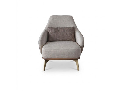 Exclusive armchair living room textile single-seater design stylish wooden legs