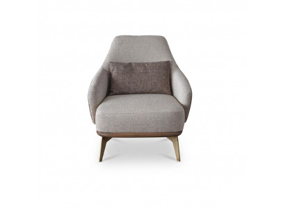 Exclusive armchair living room textile single-seater design stylish wooden legs