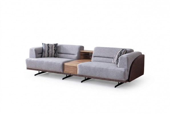 Gray living room 3-seater luxurious three-seater sofa upholstered couches