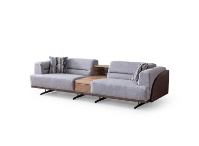Gray living room 3-seater luxurious three-seater sofa upholstered couches