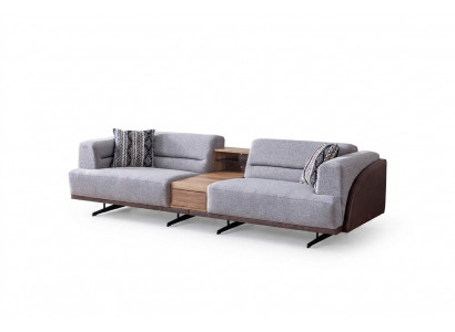 Gray living room 3-seater luxurious three-seater sofa upholstered couches