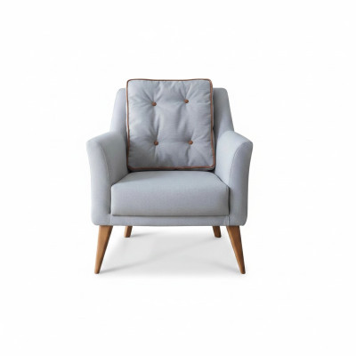 Light blue living room single-seater designer upholstered armchair relax chair furniture