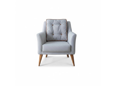 Light blue living room single-seater designer upholstered armchair relax chair furniture