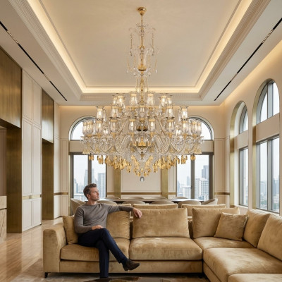 Chic chandelier living room crystal chandelier designer pendant light